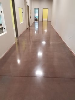 Polished and Dyed Concrete Floor for Church
