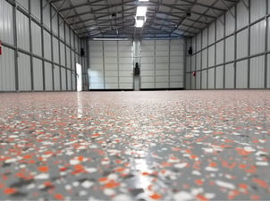Colorful epoxy floor coating